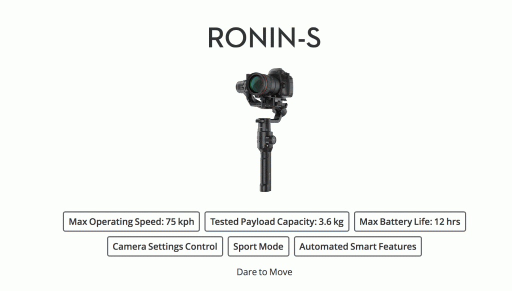 สเปค dji ronin s